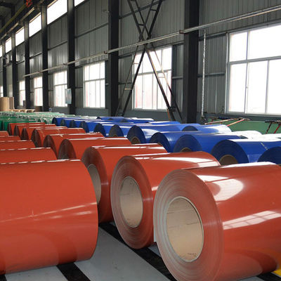 PE SMP HDP PVDF Superficie PPGI bobina di acciaio galvanizzato per foglio di copertura in 1219mm 1500mm larghezza